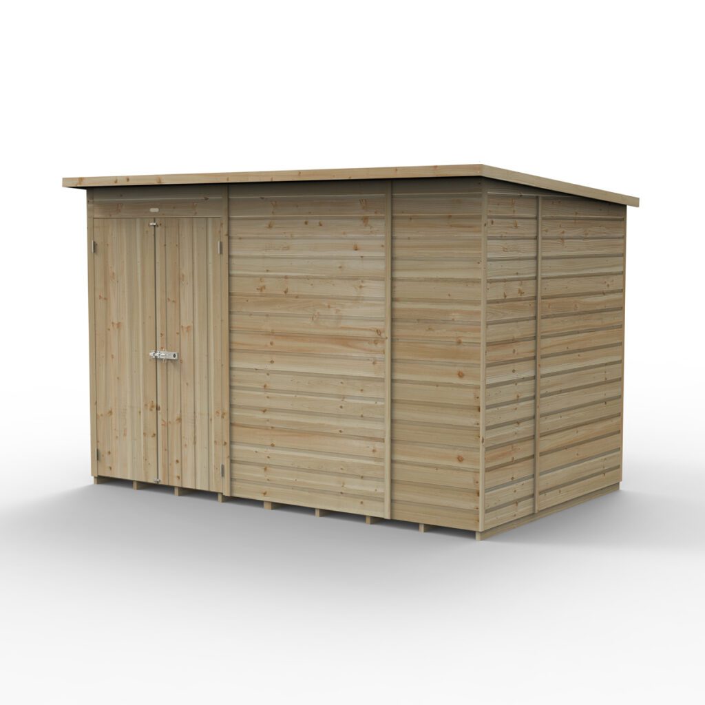 Beckwood 10×6 Pent Shed – No Windows – Double Door with Installation 5013053204016 2
